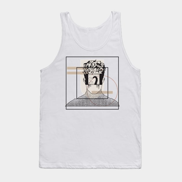 Love Sign Man and cat version 4 Tank Top by Frajtgorski